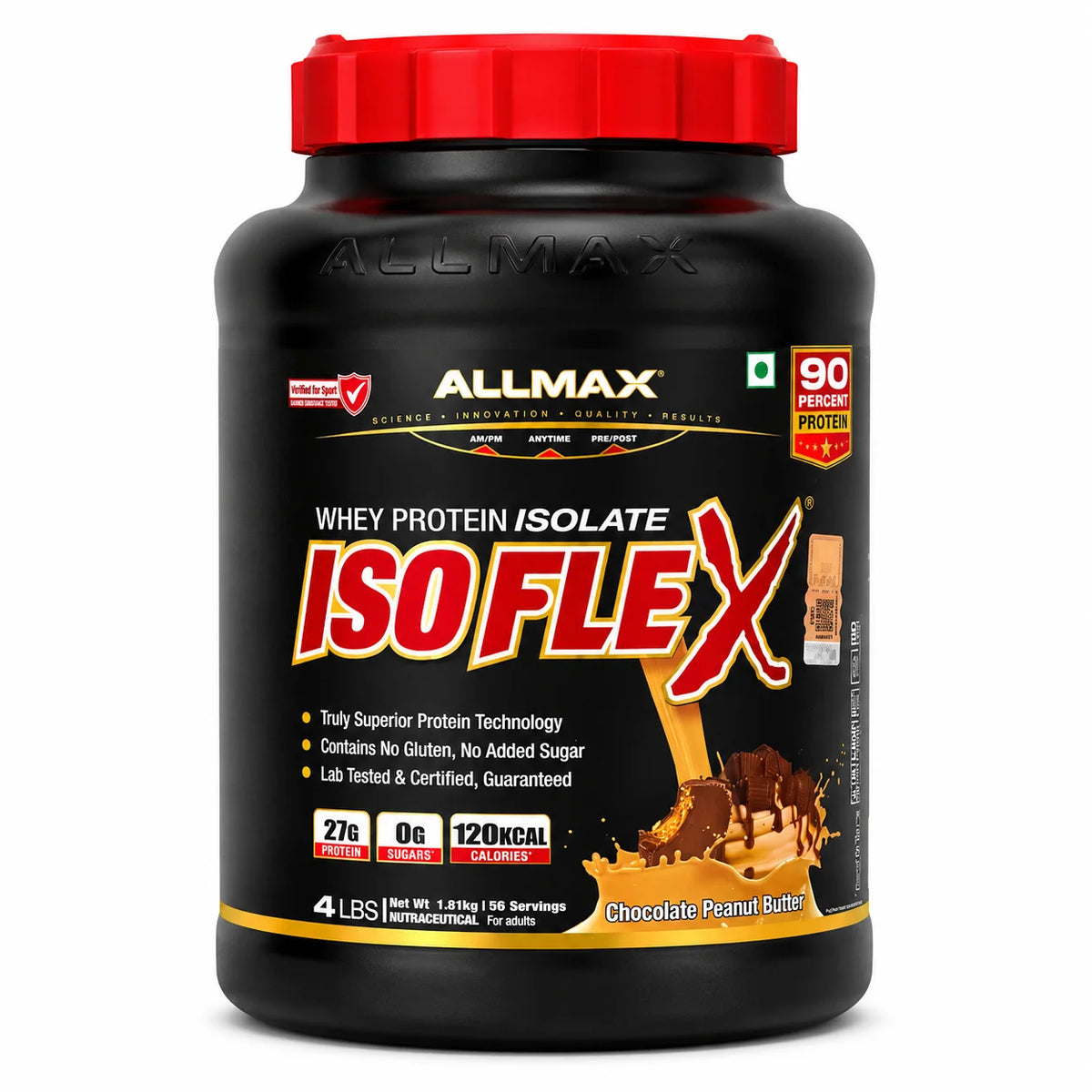 Allmax Nutrition Isoflex 100% Whey Protein Isolate 4 Lbs(56 Servings)
