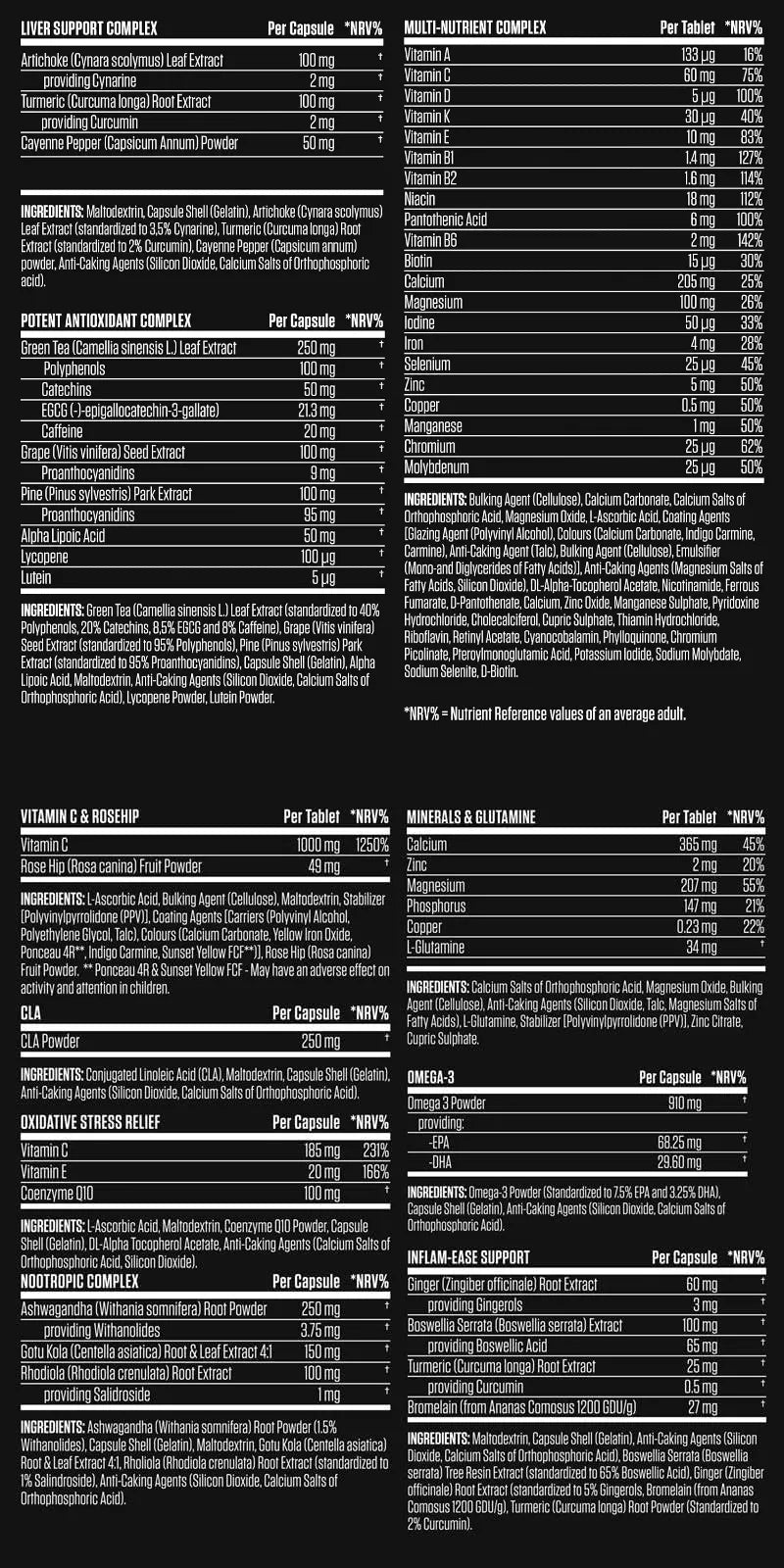 Applied Nutrition Black Stak - The Ultimate Health Pack(30 Packs)