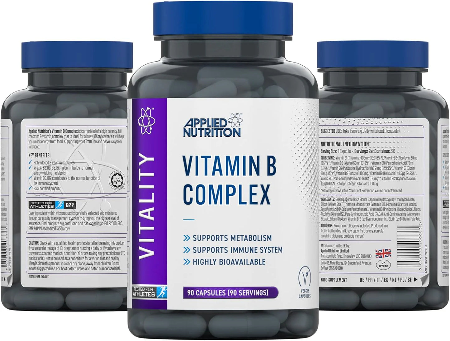 Applied Nutrition Vitamin B Complex(90 Capsules)
