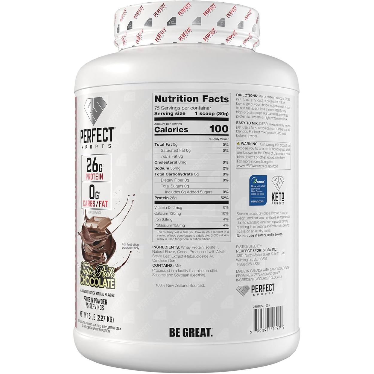 Perfect Sports Diesel Whey Protein Isolate 5 Lbs