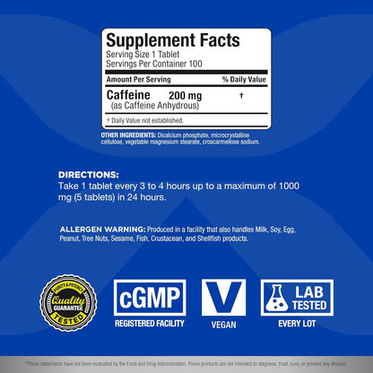 Allmax Nutrition Caffeine(100 Tablets)
