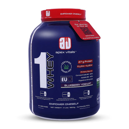 Apex Vitals 1 Whey Protein 51+ Servings 4 Lbs