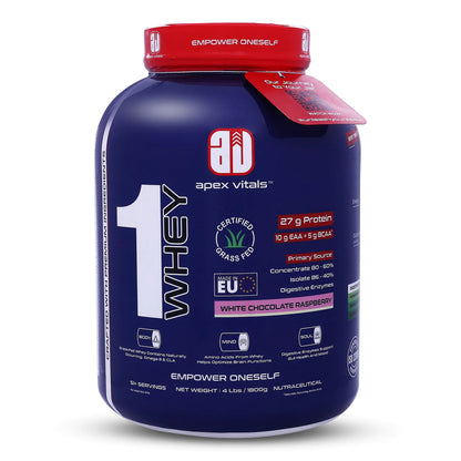 Apex Vitals 1 Whey Protein 51+ Servings 4 Lbs