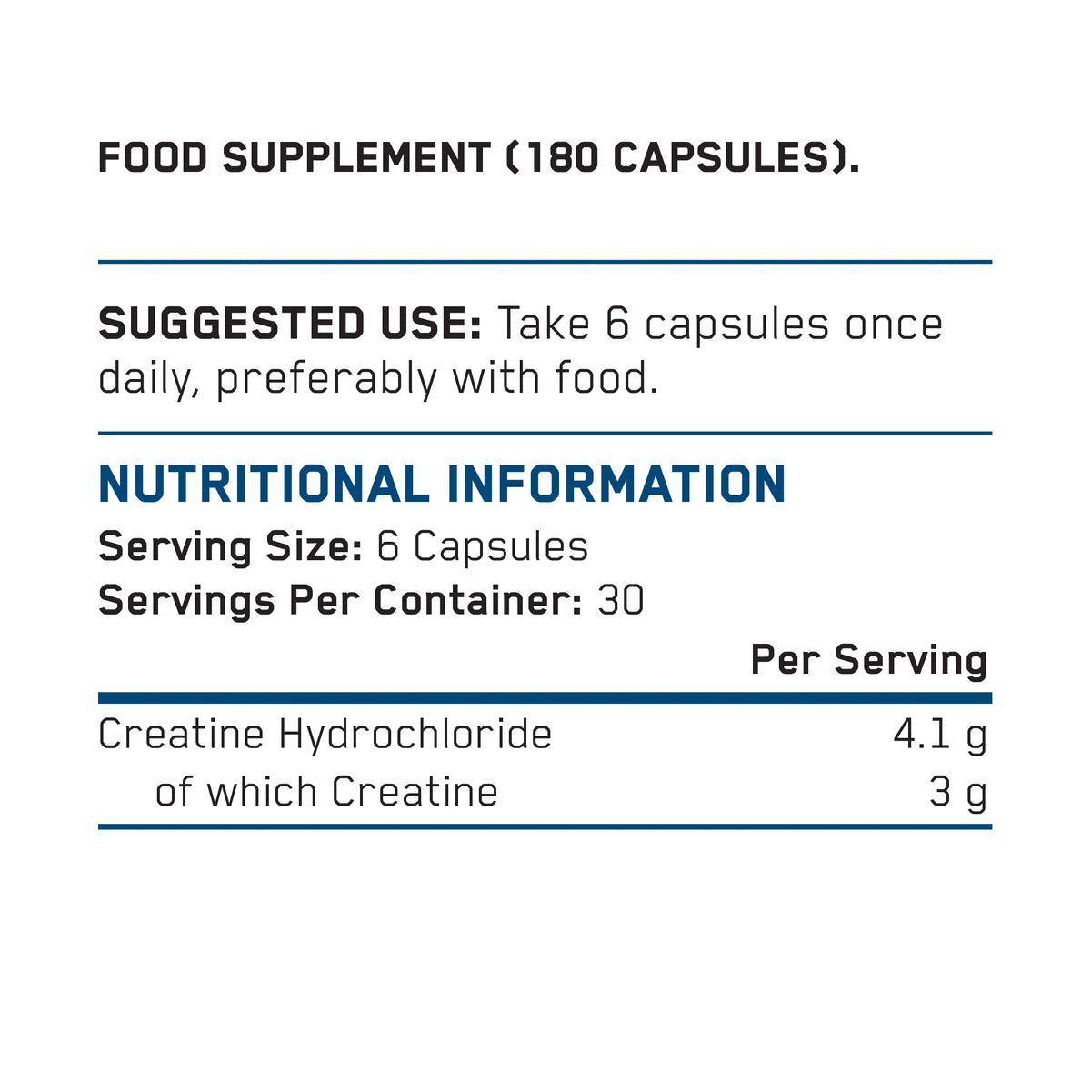 Applied Nutrition Creatine HCL(180 Capsules)