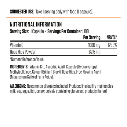 Applied Nutrition Vitamin C 1000mg(100 Capsules)