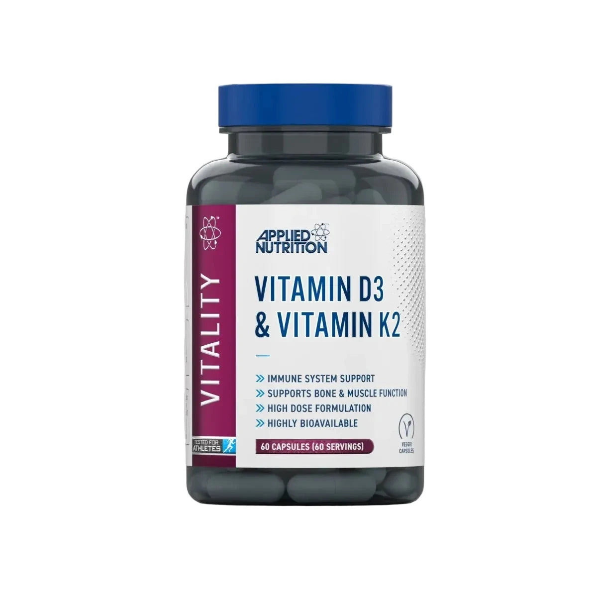 Applied Nutrition Vitamin D3 & Vitamin K2(60 Capsules)