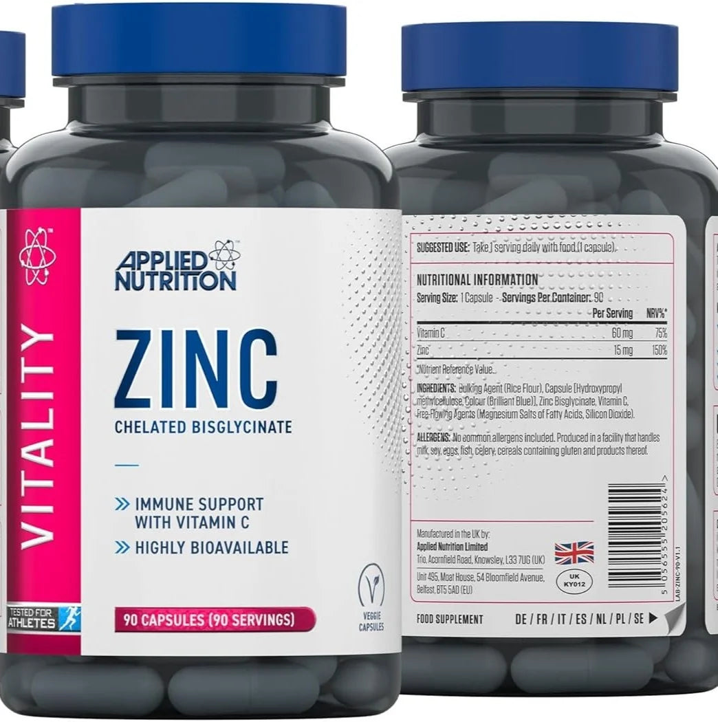 Applied Nutrition Zinc Chelated Bisglycinate(90 Capsules)