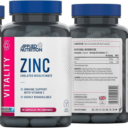 Applied Nutrition Zinc Chelated Bisglycinate(90 Capsules)