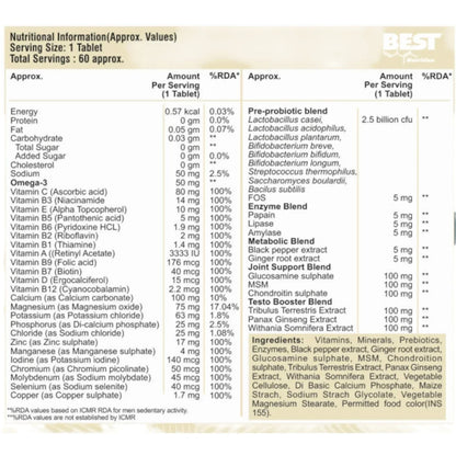 Best Nutrition Unified Multivitamins(60 Tablets)