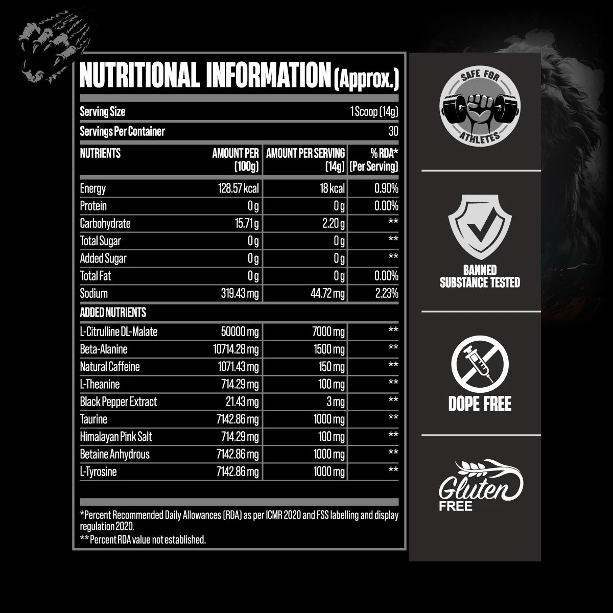 BigMuscles Nutrition Karnage Black Pre-Workout