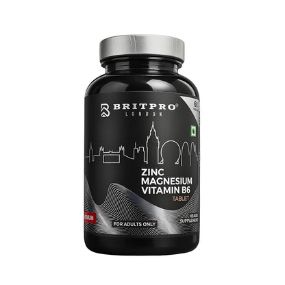 BRITPRO London Zinc Magnesium Vitamin B6 Tablets(60 Tablets)