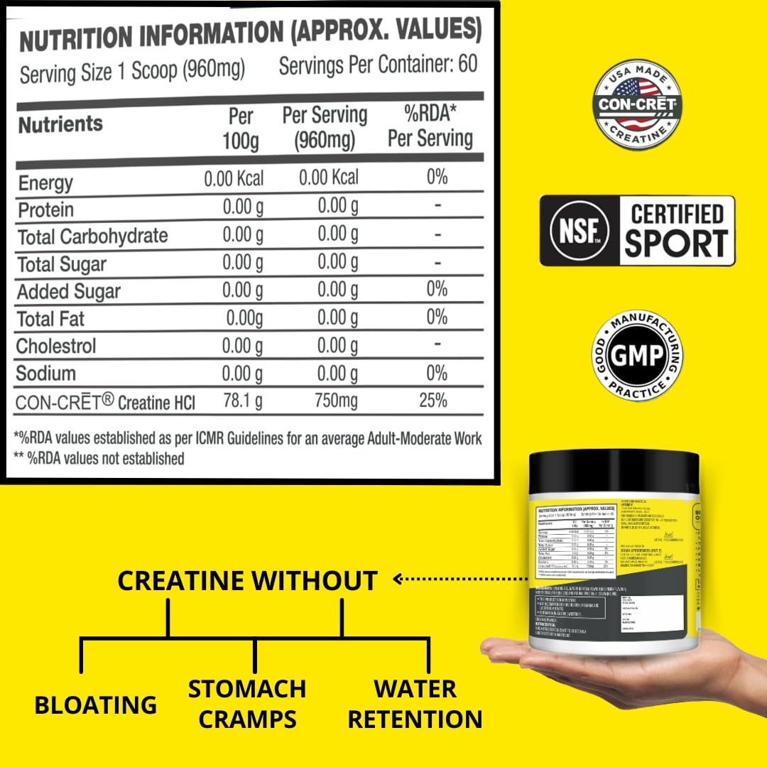 CON-CRET Concentrated Creatine HCL Powder