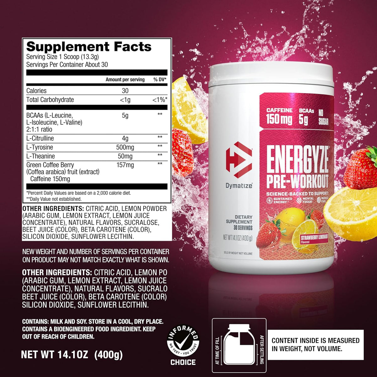 Dymatize Energyze Pre-Workout(30 Servings)
