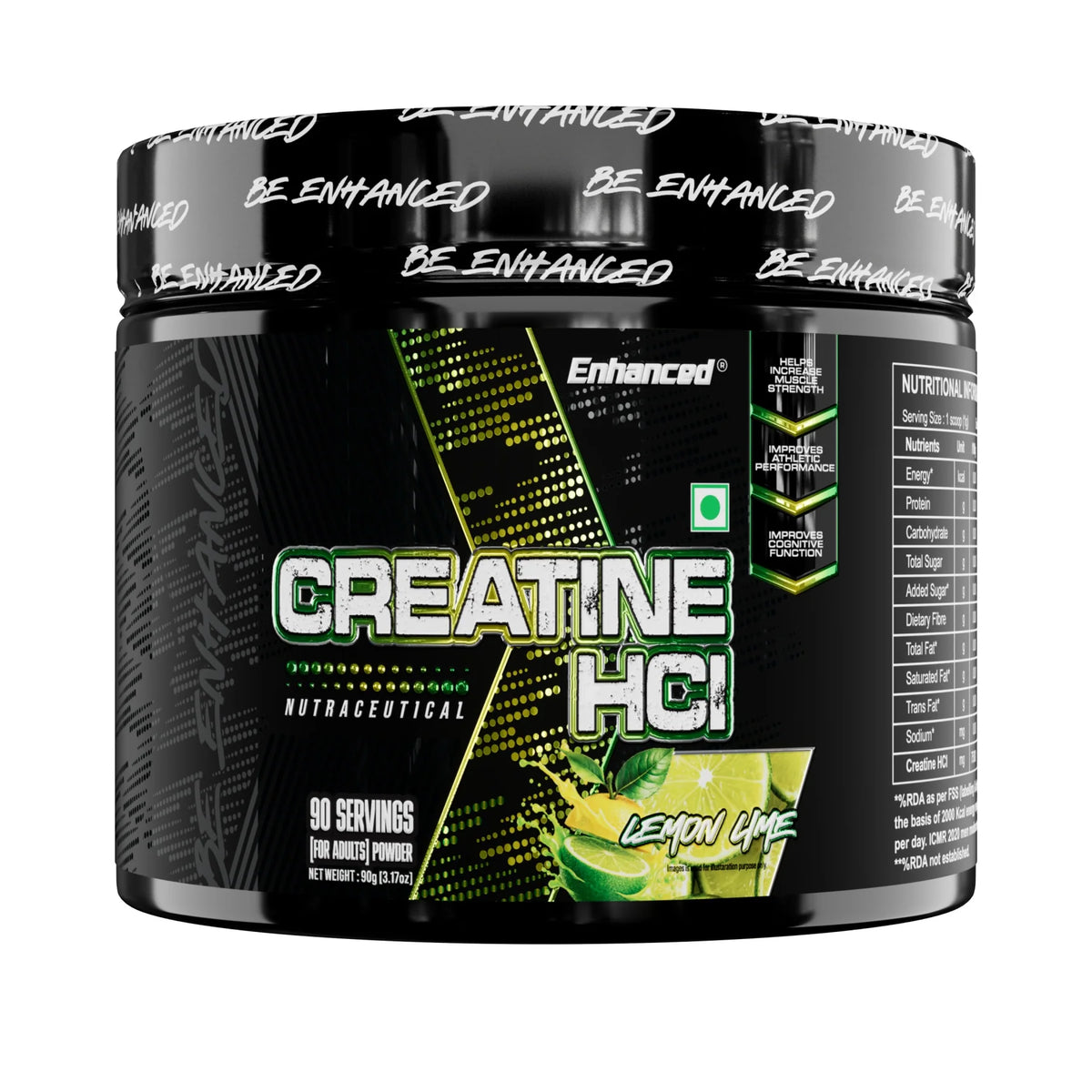 Enhanced Labs Creatine HCL(90 Servings)