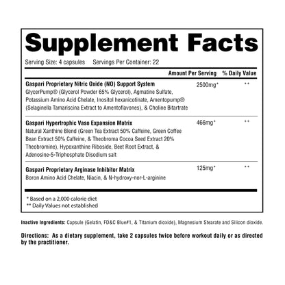 Gaspari Nutrition Plasmajet - Nitric Oxide Maximizer(90 Capsules)