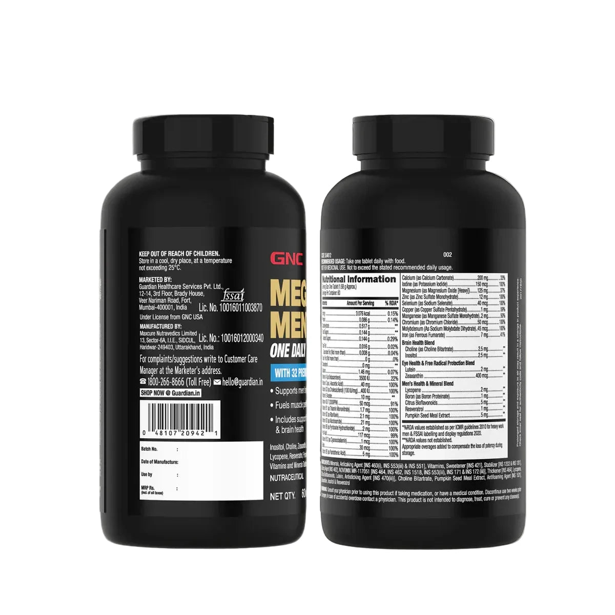 GNC Mega Men Multivitamins(60 Tablets)