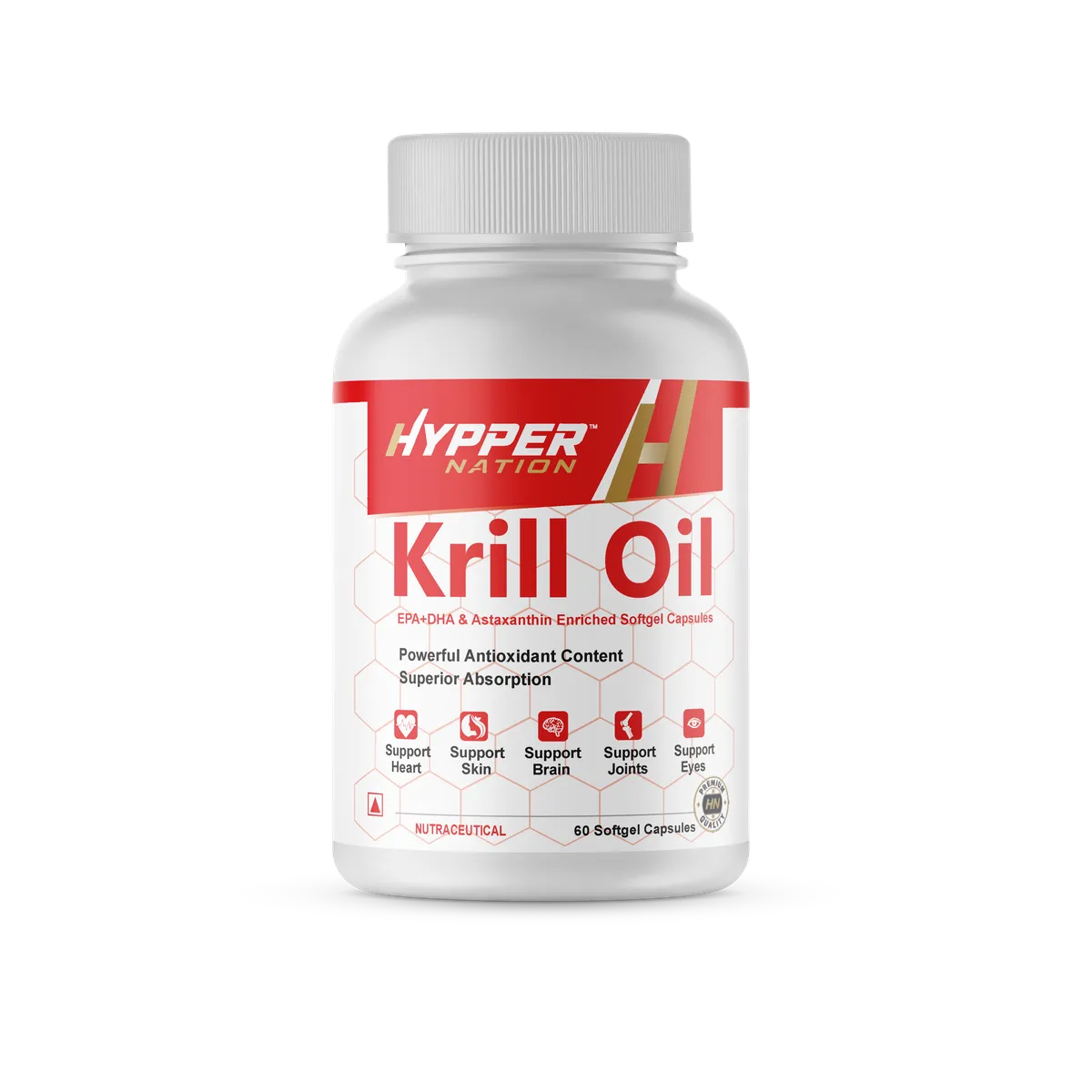 Hyper Nation Krill Oil(60 Softgel Capsules)
