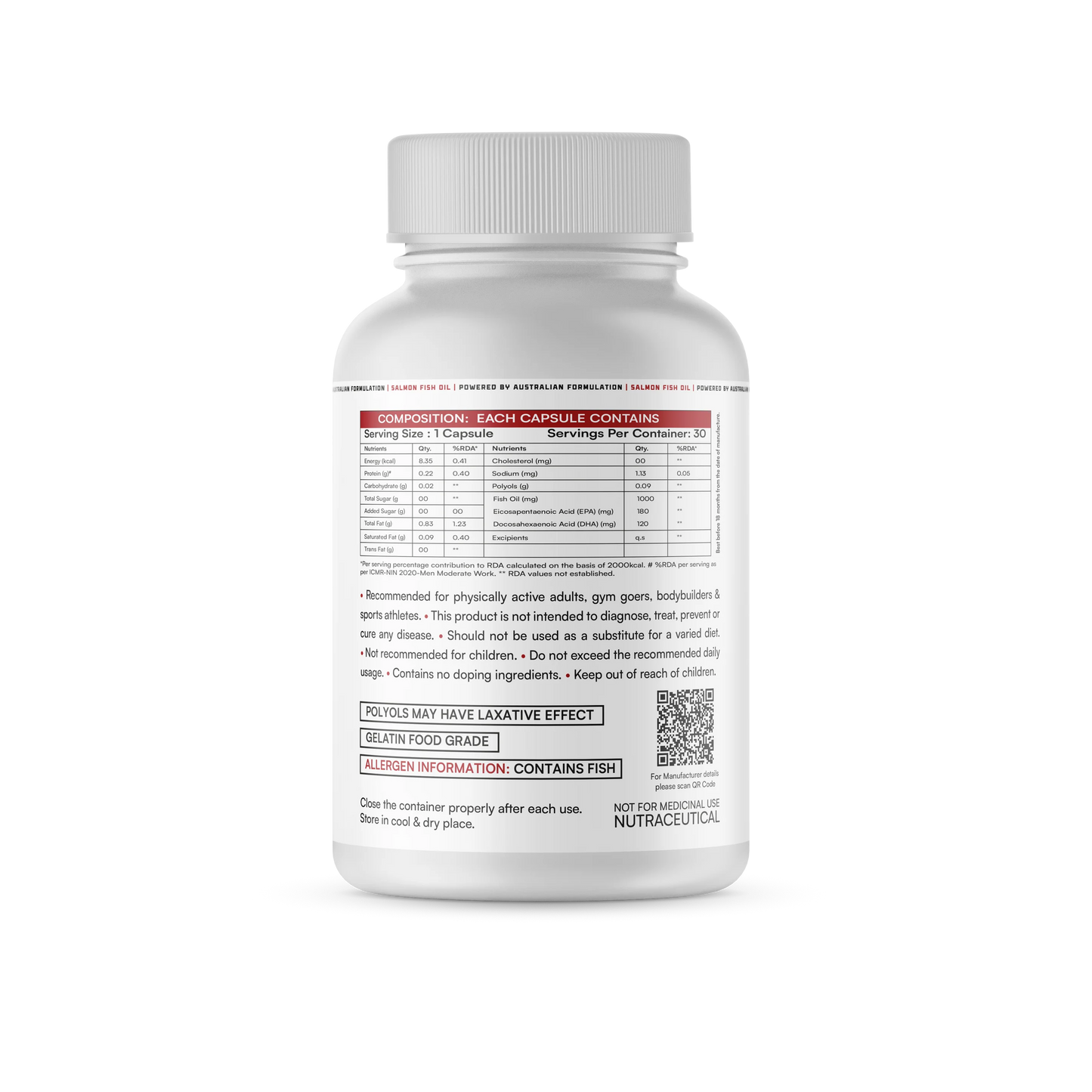 Hyper Nation Omega-3 Fish Oil(30 Capsules)