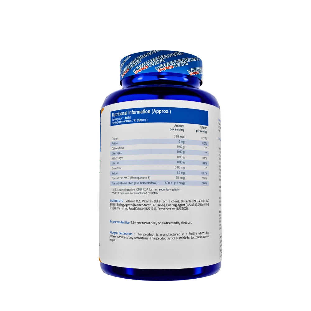 International Protein Vitamin D3 + K2(90 Tablets)