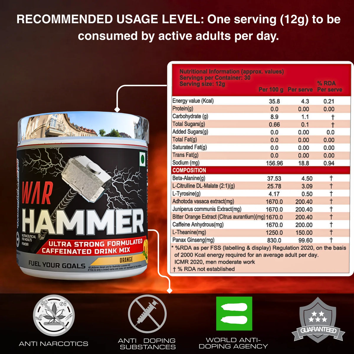 International Protein War Hammer Pre-Workout