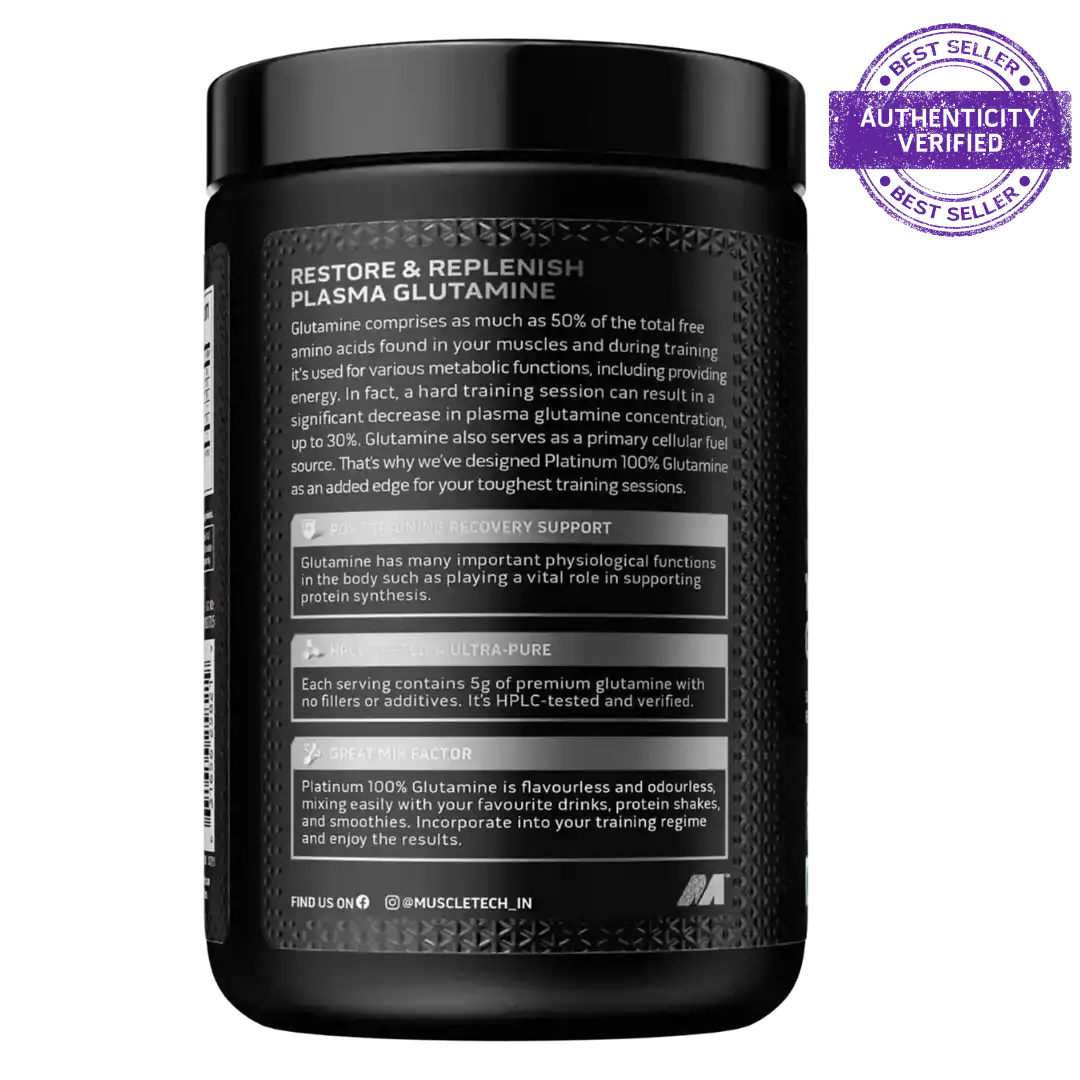 Muscletech Platinum Glutamine Unflavoured 250 gm