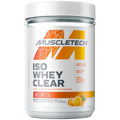 Muscletech ISO Whey Clear Ultra-Pure Whey Protein Isolate 1.11 Lbs