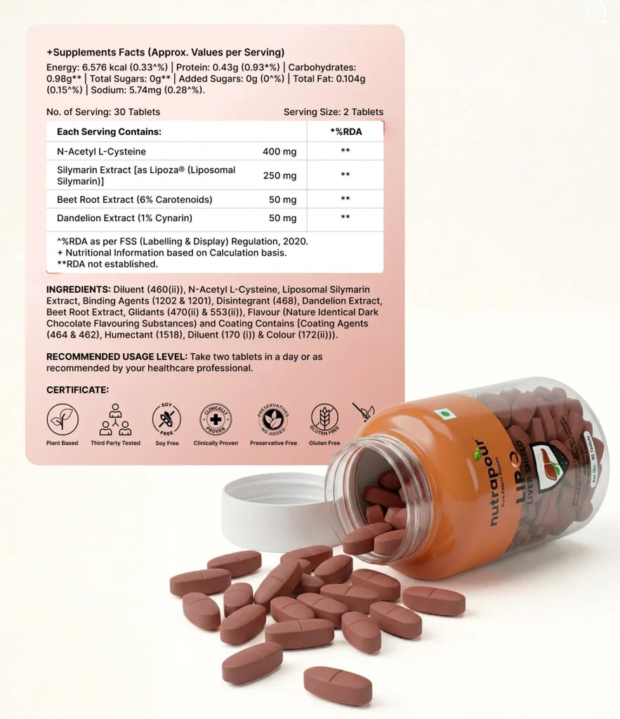 Nutrapour Lipo Liver Shield(60 Tablets)