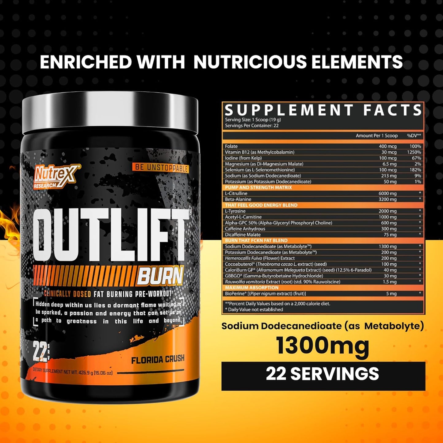 Nutrex Research Outlift Burn Pre-Workout