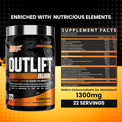 Nutrex Research Outlift Burn Pre-Workout