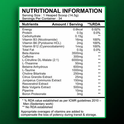 Peak Force Nutrition Maximus Pre-Workout(34 Servings)