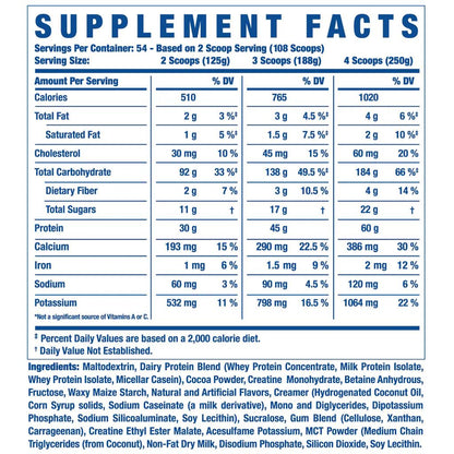 Ronnie Coleman King Mass XXL 54 Servings 6 Lbs
