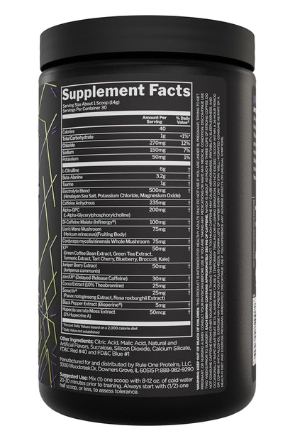 Rule 1 preLift Pre-Workout(30 Servings)