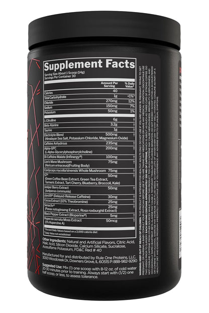 Rule 1 preLift Pre-Workout(30 Servings)