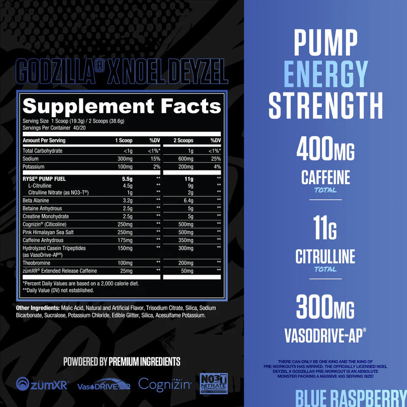 Ryse Supplements Godzilla Pre-Workout