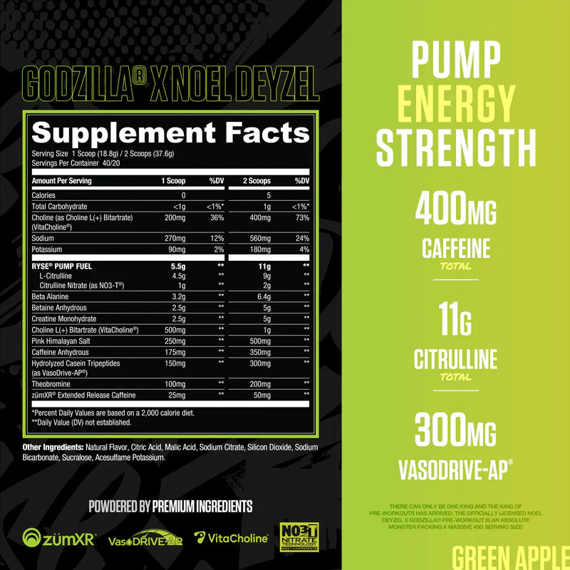 Ryse Supplements Godzilla Pre-Workout