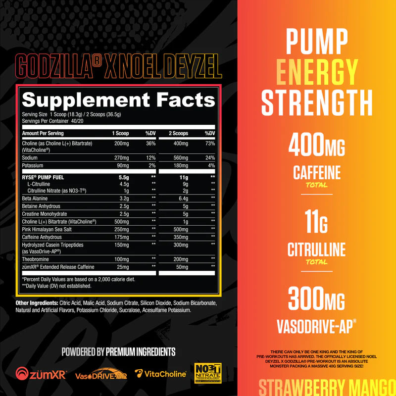 Ryse Supplements Godzilla Pre-Workout