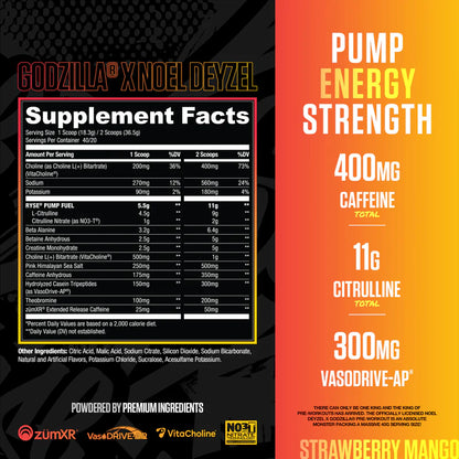Ryse Supplements Godzilla Pre-Workout