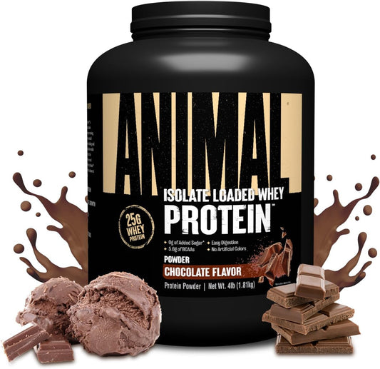 Universal Nutrition Animal Isolate Loaded Whey Protein Powder 4 Lbs