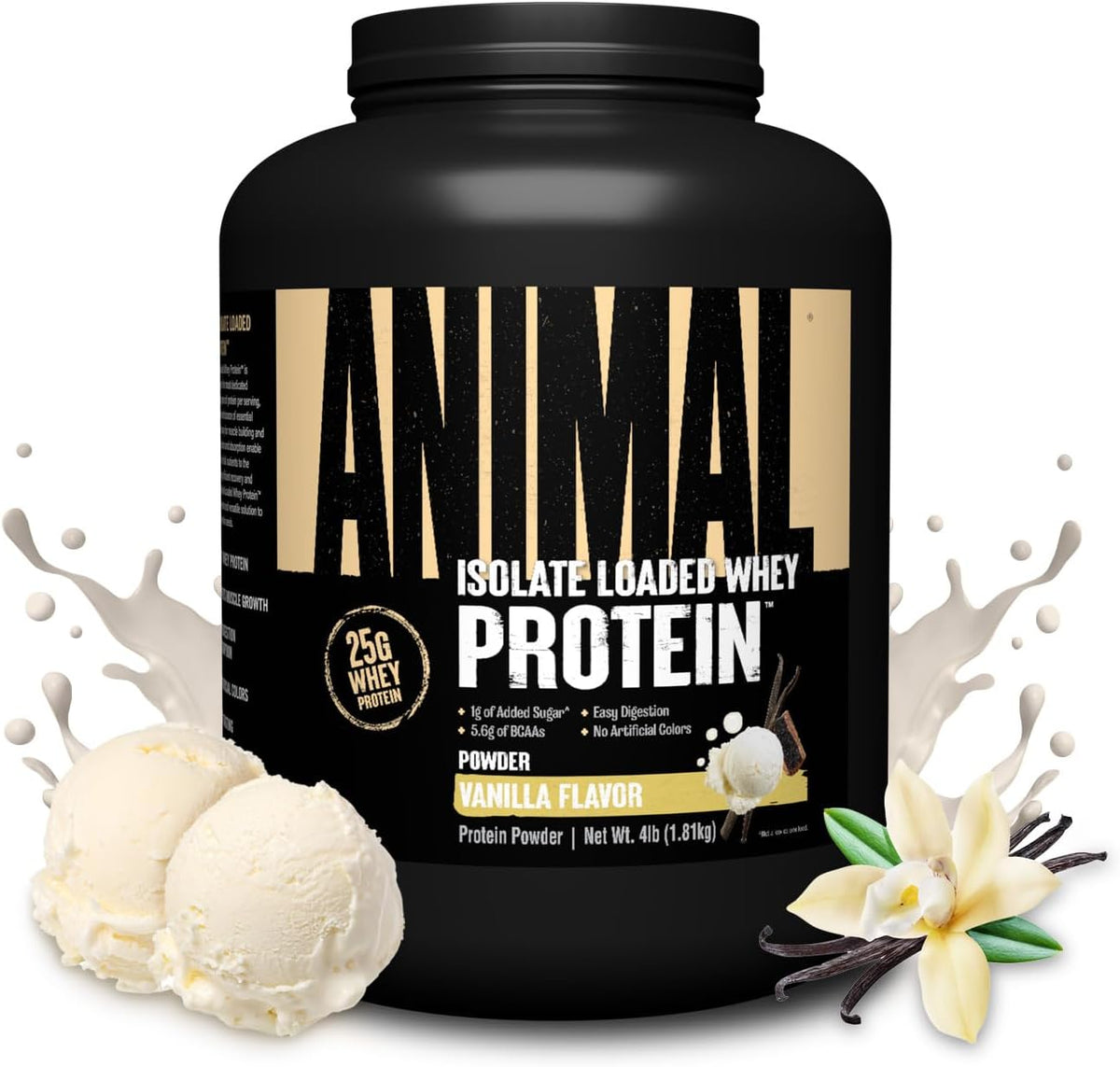 Universal Nutrition Animal Isolate Loaded Whey Protein Powder 4 Lbs